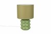 Lampka nocna stołowa ceramiczna podstawa tkaninowy abażur zielona nowoczesna designerska KATE R56481915 Rl
